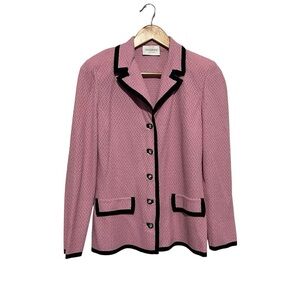 Stizzoli Pink and Black Women's Blazer Women's 44 Made In Italy Timeless